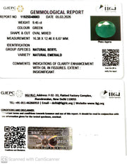 9.45/CT Natural Panna Stone with Govt. Lab Certificate-11925D48083